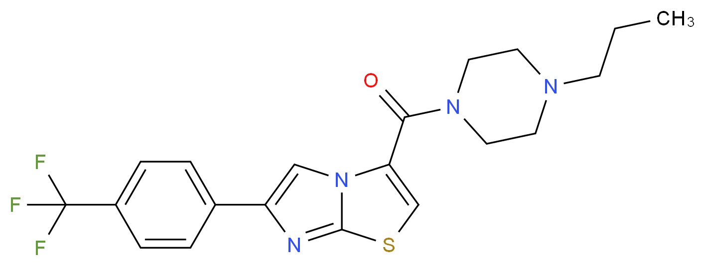 3-[(4-propyl-1-piperazinyl)carbonyl]-6-[4-(trifluoromethyl)phenyl]imidazo[2,1-b][1,3]thiazole_Molecular_structure_CAS_)