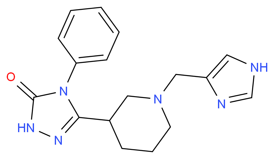 5-[1-(1H-imidazol-4-ylmethyl)-3-piperidinyl]-4-phenyl-2,4-dihydro-3H-1,2,4-triazol-3-one_Molecular_structure_CAS_)