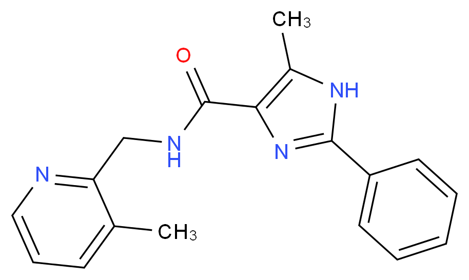 5-methyl-N-[(3-methylpyridin-2-yl)methyl]-2-phenyl-1H-imidazole-4-carboxamide_Molecular_structure_CAS_)