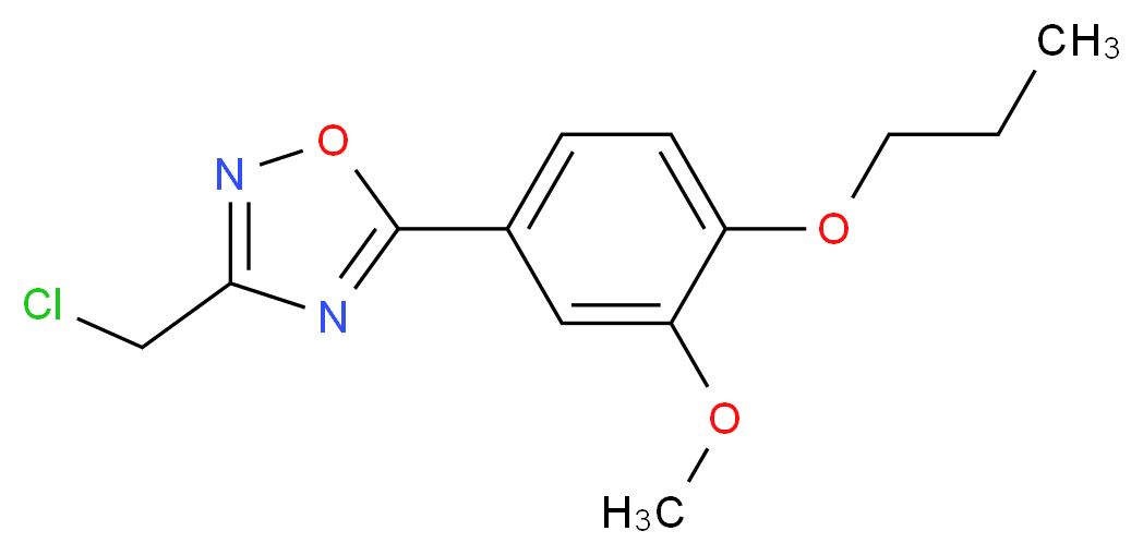 3-(chloromethyl)-5-(3-methoxy-4-propoxyphenyl)-1,2,4-oxadiazole_Molecular_structure_CAS_)