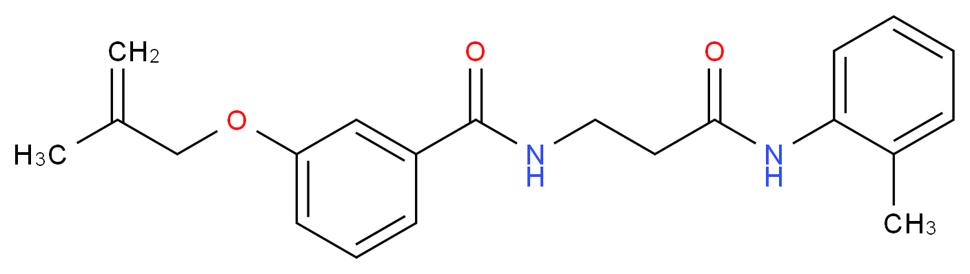 N-{3-[(2-methylphenyl)amino]-3-oxopropyl}-3-[(2-methylprop-2-en-1-yl)oxy]benzamide_Molecular_structure_CAS_)