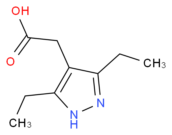 2-(3,5-diethyl-1H-pyrazol-4-yl)acetic acid_Molecular_structure_CAS_)