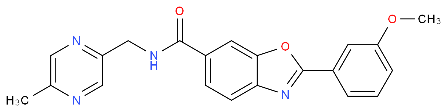 2-(3-methoxyphenyl)-N-[(5-methylpyrazin-2-yl)methyl]-1,3-benzoxazole-6-carboxamide_Molecular_structure_CAS_)