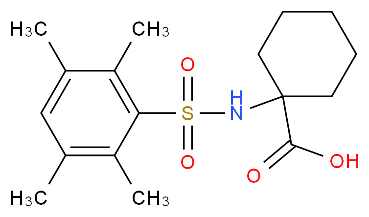 1-(2,3,5,6-Tetramethylphenylsulfonylamino)cyclohexanecarboxylic acid_Molecular_structure_CAS_885269-54-5)