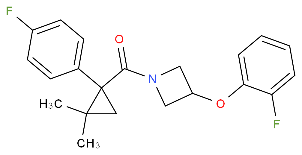 3-(2-fluorophenoxy)-1-{[1-(4-fluorophenyl)-2,2-dimethylcyclopropyl]carbonyl}azetidine_Molecular_structure_CAS_)