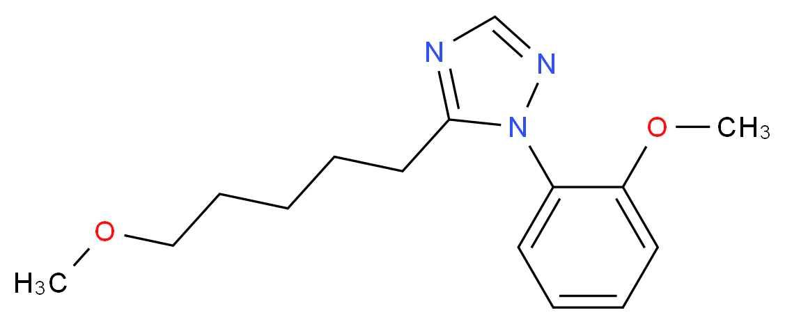 5-(5-methoxypentyl)-1-(2-methoxyphenyl)-1H-1,2,4-triazole_Molecular_structure_CAS_)
