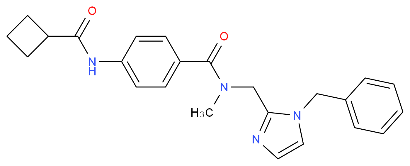 N-[(1-benzyl-1H-imidazol-2-yl)methyl]-4-[(cyclobutylcarbonyl)amino]-N-methylbenzamide_Molecular_structure_CAS_)