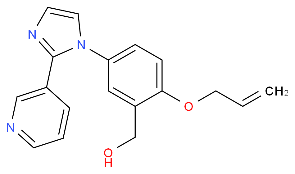 [2-(allyloxy)-5-(2-pyridin-3-yl-1H-imidazol-1-yl)phenyl]methanol_Molecular_structure_CAS_)