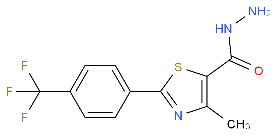 4-Methyl-2-[4-(trifluoromethyl)phenyl]-1,3-thiazole-5-carbohydrazide_Molecular_structure_CAS_)