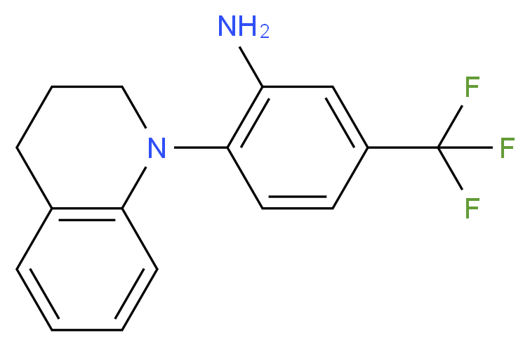 2-[3,4-Dihydro-1(2H)-quinolinyl]-5-(trifluoromethyl)aniline_Molecular_structure_CAS_)