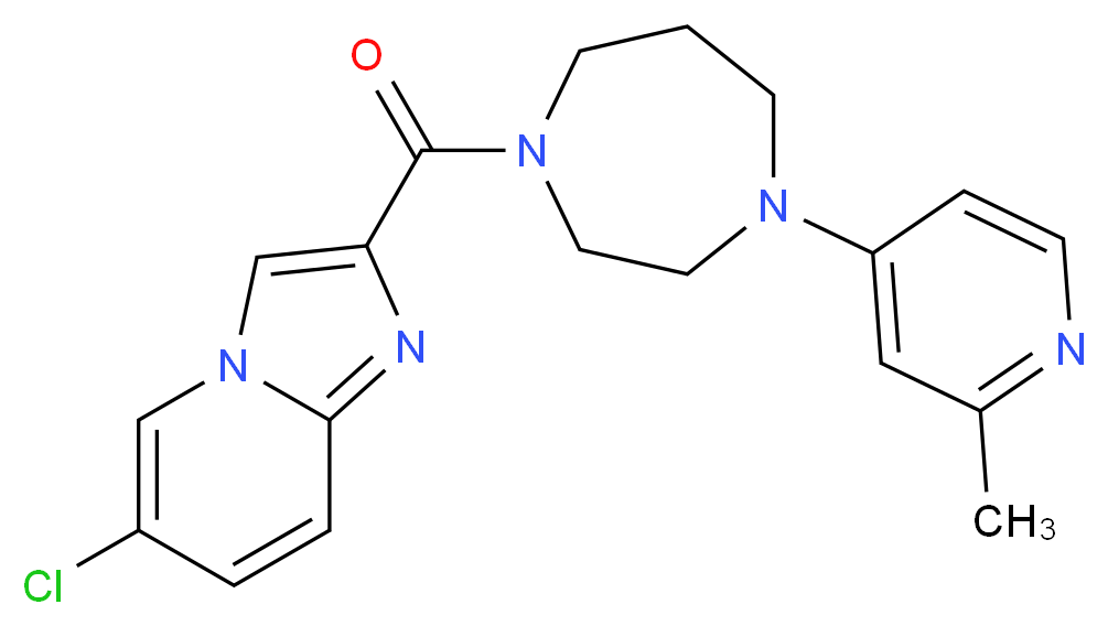 6-chloro-2-{[4-(2-methyl-4-pyridinyl)-1,4-diazepan-1-yl]carbonyl}imidazo[1,2-a]pyridine_Molecular_structure_CAS_)
