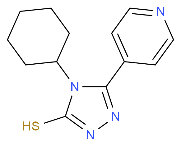 4-Cyclohexyl-5-pyridin-4-yl-4H-[1,2,4]triazole-3-thiol_Molecular_structure_CAS_)