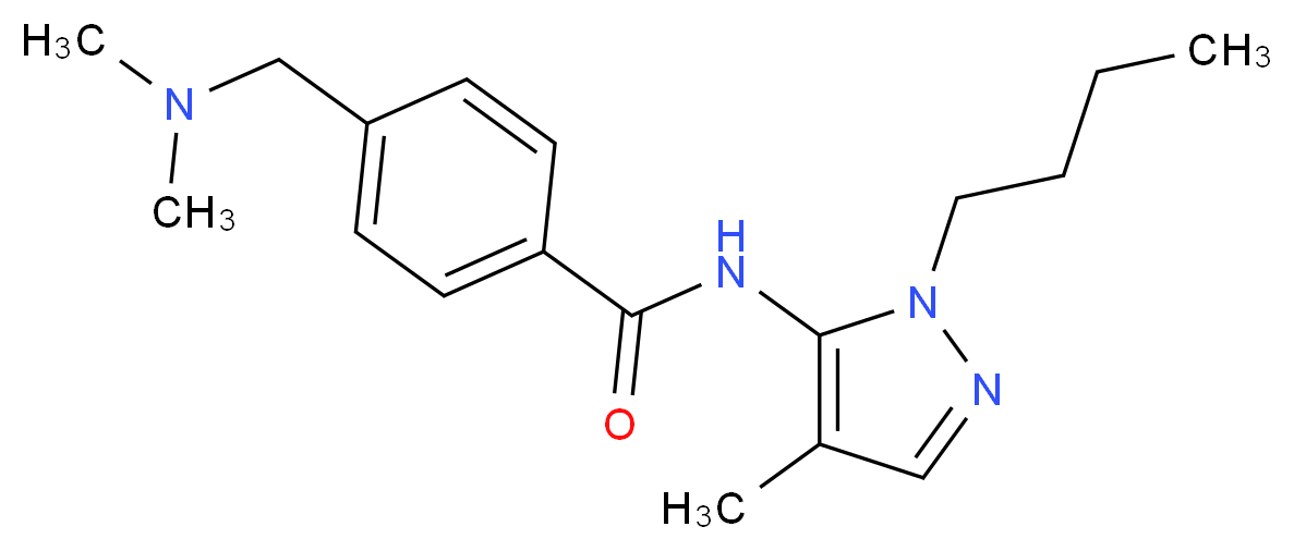 N-(1-butyl-4-methyl-1H-pyrazol-5-yl)-4-[(dimethylamino)methyl]benzamide_Molecular_structure_CAS_)
