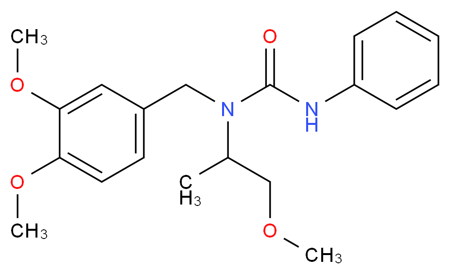 N-(3,4-dimethoxybenzyl)-N-(2-methoxy-1-methylethyl)-N'-phenylurea_Molecular_structure_CAS_)