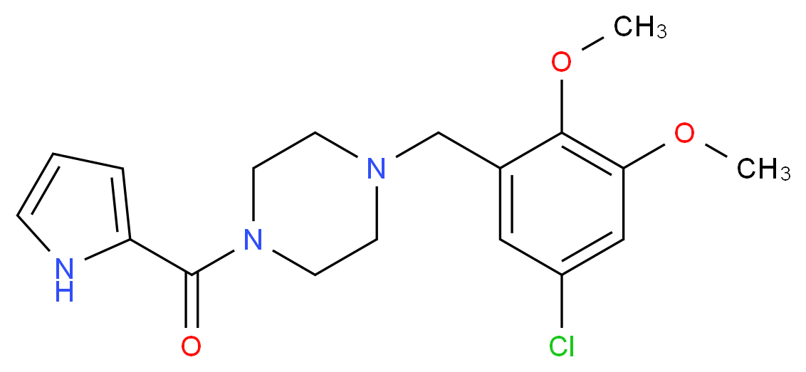 1-(5-chloro-2,3-dimethoxybenzyl)-4-(1H-pyrrol-2-ylcarbonyl)piperazine_Molecular_structure_CAS_)