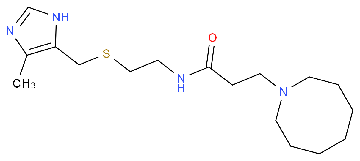 3-azocan-1-yl-N-(2-{[(4-methyl-1H-imidazol-5-yl)methyl]thio}ethyl)propanamide_Molecular_structure_CAS_)