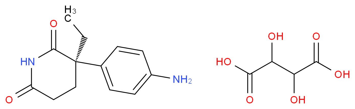 S-(-)-Aminoglutethimide D-Tartrate Salt_Molecular_structure_CAS_57288-04-7)