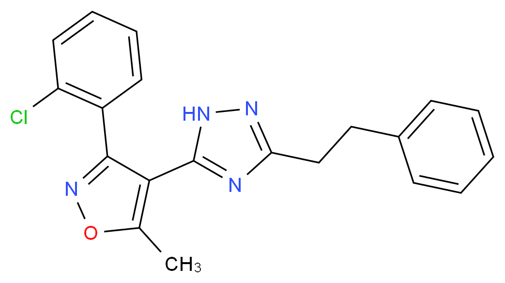 5-[3-(2-chlorophenyl)-5-methylisoxazol-4-yl]-3-(2-phenylethyl)-1H-1,2,4-triazole_Molecular_structure_CAS_)