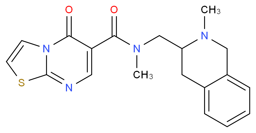 N-methyl-N-[(2-methyl-1,2,3,4-tetrahydro-3-isoquinolinyl)methyl]-5-oxo-5H-[1,3]thiazolo[3,2-a]pyrimidine-6-carboxamide_Molecular_structure_CAS_)