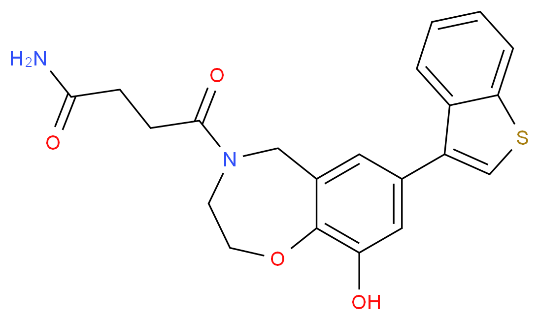 4-[7-(1-benzothien-3-yl)-9-hydroxy-2,3-dihydro-1,4-benzoxazepin-4(5H)-yl]-4-oxobutanamide_Molecular_structure_CAS_)