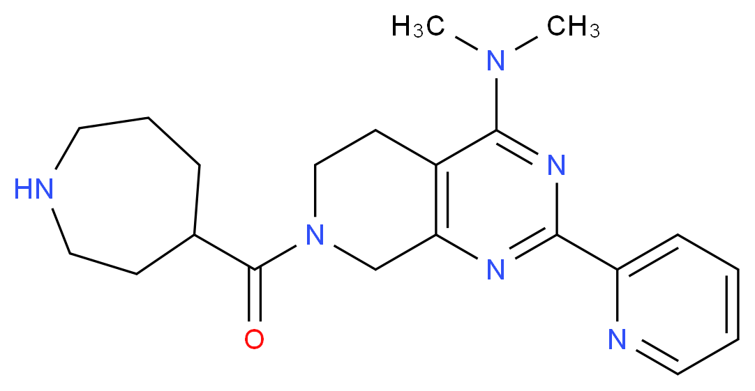7-(azepan-4-ylcarbonyl)-N,N-dimethyl-2-pyridin-2-yl-5,6,7,8-tetrahydropyrido[3,4-d]pyrimidin-4-amine_Molecular_structure_CAS_)