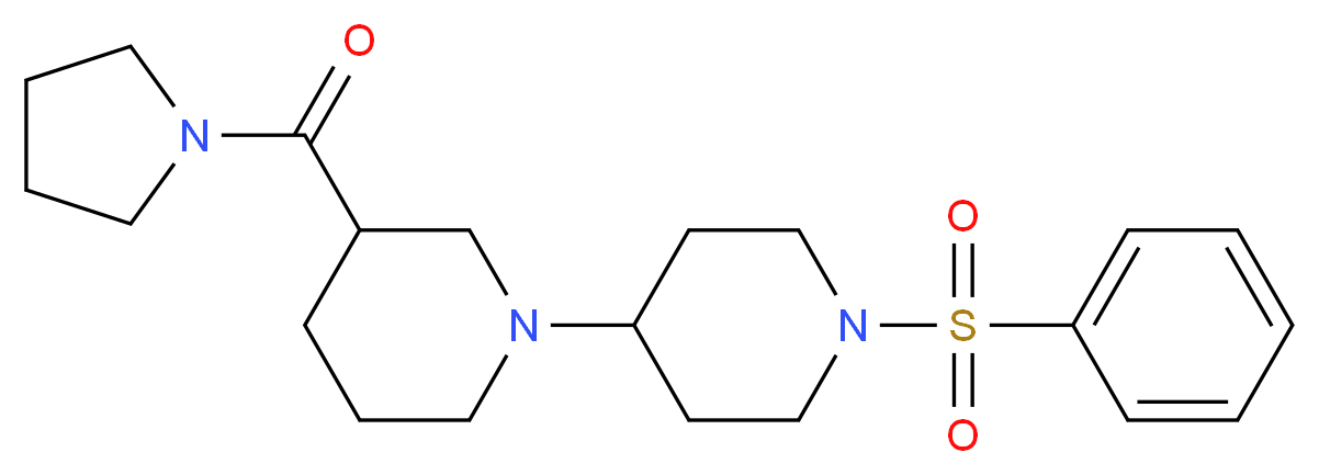 1'-(phenylsulfonyl)-3-(pyrrolidin-1-ylcarbonyl)-1,4'-bipiperidine_Molecular_structure_CAS_)