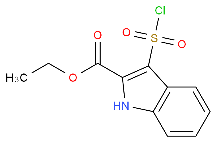 3-Chlorosulfonylindole-2-carboxylic acid ethyl ester_Molecular_structure_CAS_)
