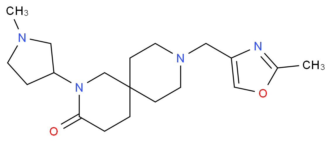 9-[(2-methyl-1,3-oxazol-4-yl)methyl]-2-(1-methylpyrrolidin-3-yl)-2,9-diazaspiro[5.5]undecan-3-one_Molecular_structure_CAS_)