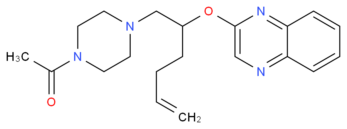2-({1-[(4-acetylpiperazin-1-yl)methyl]pent-4-en-1-yl}oxy)quinoxaline_Molecular_structure_CAS_)