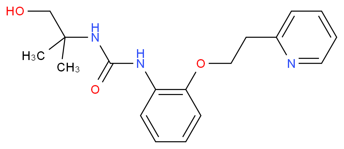 N-(2-hydroxy-1,1-dimethylethyl)-N'-[2-(2-pyridin-2-ylethoxy)phenyl]urea_Molecular_structure_CAS_)