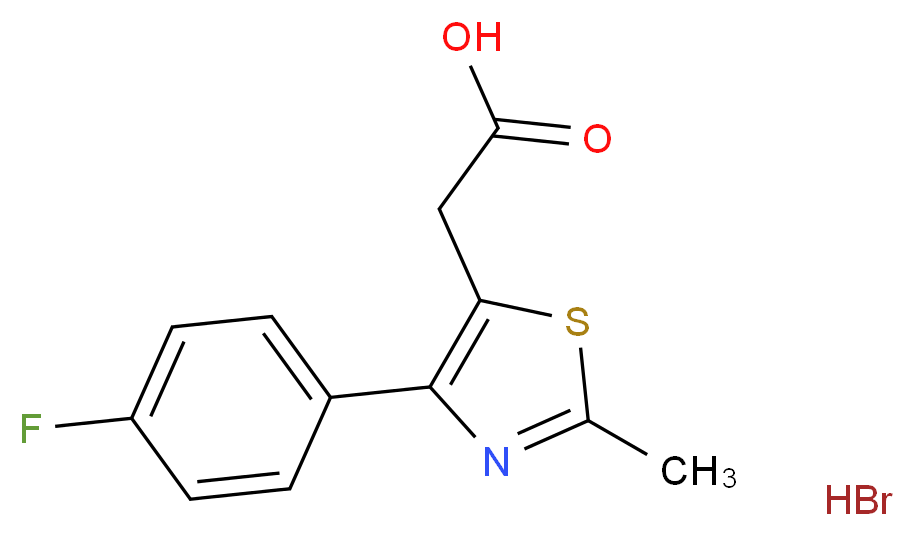 [4-(4-fluorophenyl)-2-methyl-1,3-thiazol-5-yl]acetic acid hydrobromide_Molecular_structure_CAS_)