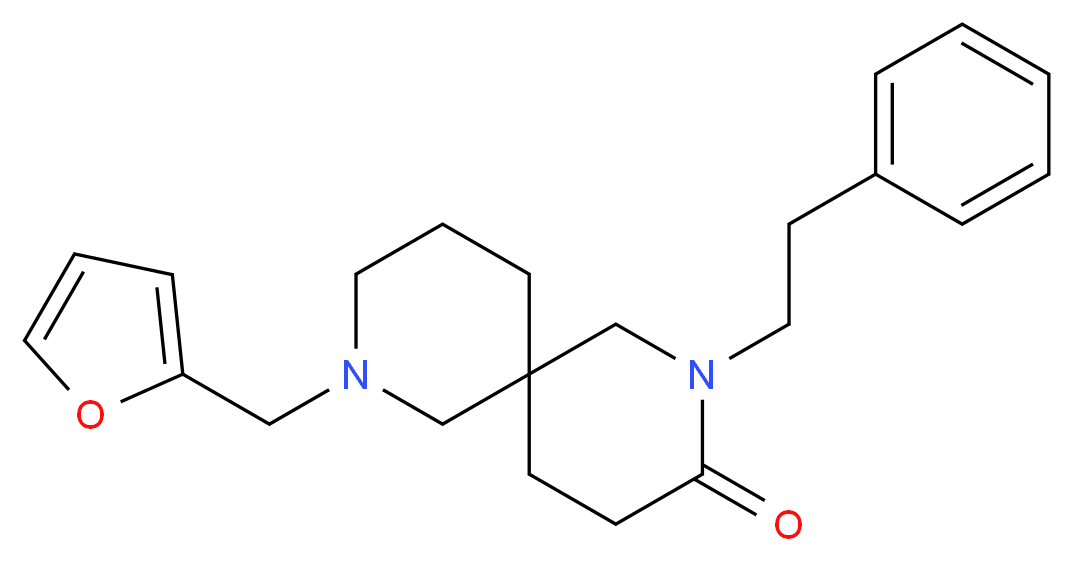 8-(2-furylmethyl)-2-(2-phenylethyl)-2,8-diazaspiro[5.5]undecan-3-one_Molecular_structure_CAS_)