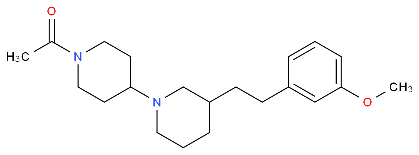 1'-acetyl-3-[2-(3-methoxyphenyl)ethyl]-1,4'-bipiperidine_Molecular_structure_CAS_)