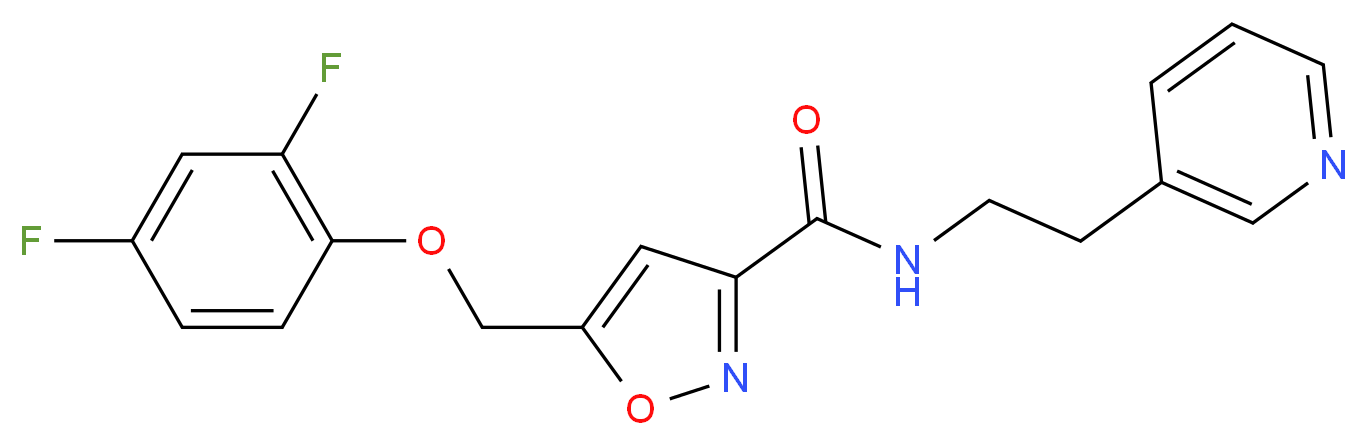 5-[(2,4-difluorophenoxy)methyl]-N-[2-(3-pyridinyl)ethyl]-3-isoxazolecarboxamide_Molecular_structure_CAS_)