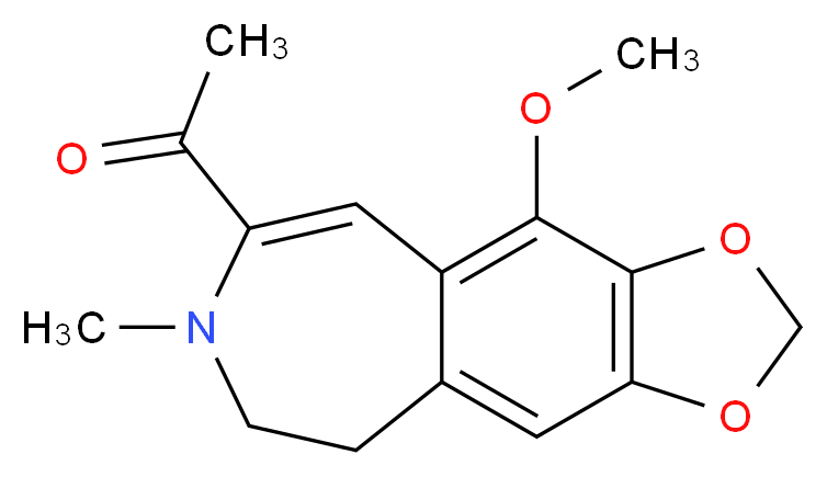 1-(10-methoxy-7-methyl-6,7-dihydro-5H-[1,3]dioxolo[4',5':4,5]benzo[1,2-d]azepin-8-yl)ethanone_Molecular_structure_CAS_)