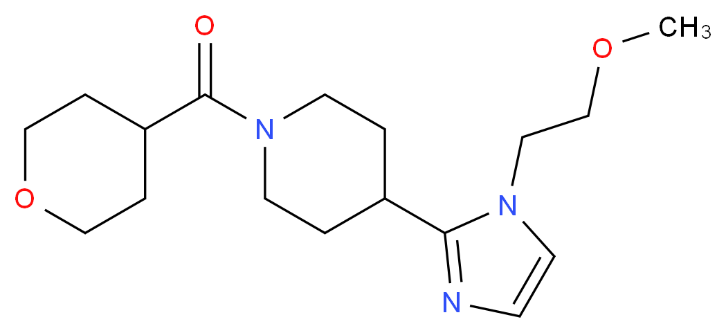 4-[1-(2-methoxyethyl)-1H-imidazol-2-yl]-1-(tetrahydro-2H-pyran-4-ylcarbonyl)piperidine_Molecular_structure_CAS_)