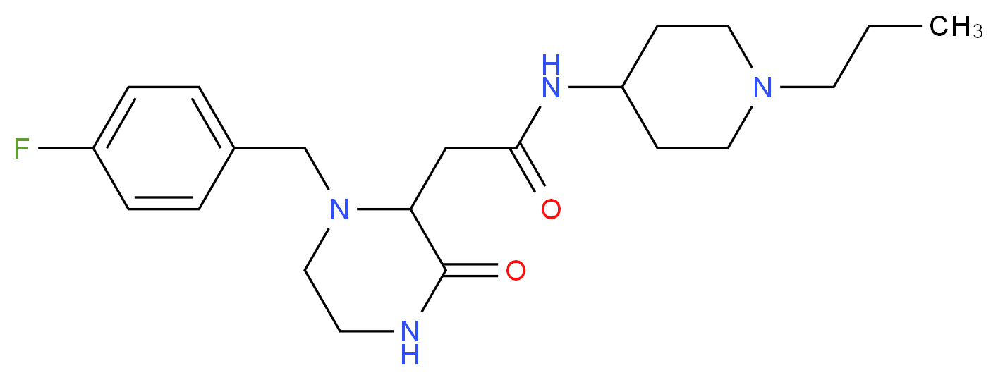 2-[1-(4-fluorobenzyl)-3-oxo-2-piperazinyl]-N-(1-propyl-4-piperidinyl)acetamide_Molecular_structure_CAS_)