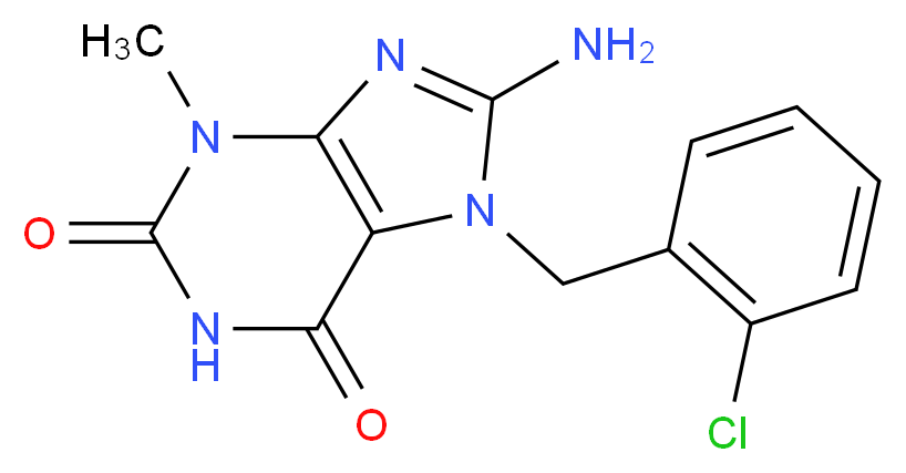 8-amino-7-(2-chlorobenzyl)-3-methyl-3,7-dihydro-1H-purine-2,6-dione_Molecular_structure_CAS_)
