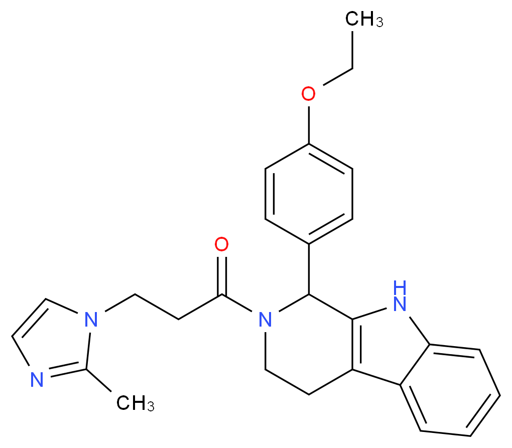 1-(4-ethoxyphenyl)-2-[3-(2-methyl-1H-imidazol-1-yl)propanoyl]-2,3,4,9-tetrahydro-1H-beta-carboline_Molecular_structure_CAS_)