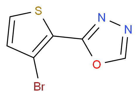 2-(3-Bromothien-2-yl)-1,3,4-oxadiazole_Molecular_structure_CAS_)