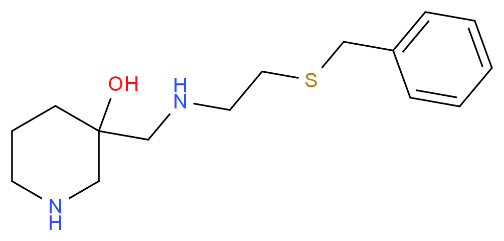 3-({[2-(benzylthio)ethyl]amino}methyl)piperidin-3-ol_Molecular_structure_CAS_)
