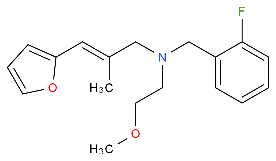 (2-fluorobenzyl)[(2E)-3-(2-furyl)-2-methylprop-2-en-1-yl](2-methoxyethyl)amine_Molecular_structure_CAS_)