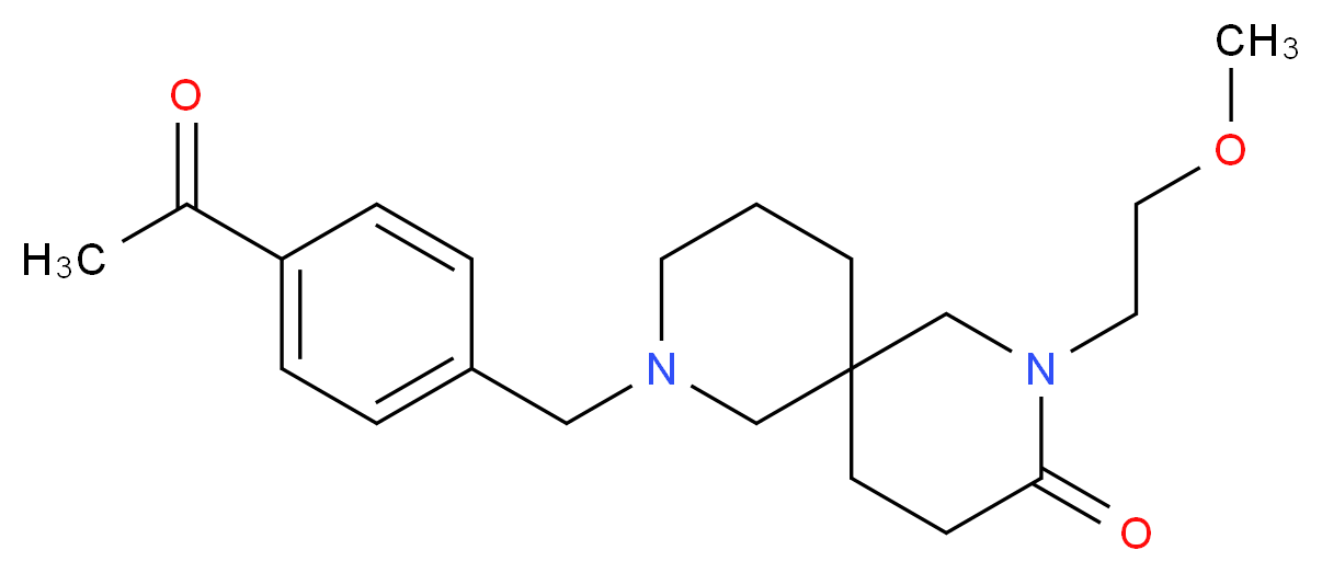 8-(4-acetylbenzyl)-2-(2-methoxyethyl)-2,8-diazaspiro[5.5]undecan-3-one_Molecular_structure_CAS_)