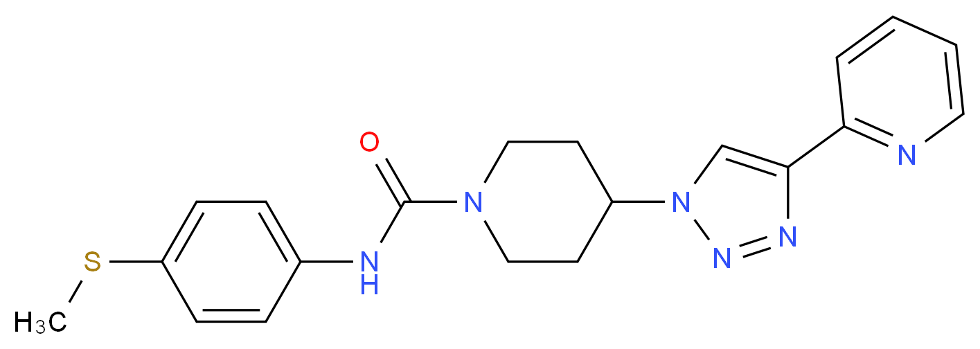 N-[4-(methylthio)phenyl]-4-(4-pyridin-2-yl-1H-1,2,3-triazol-1-yl)piperidine-1-carboxamide_Molecular_structure_CAS_)