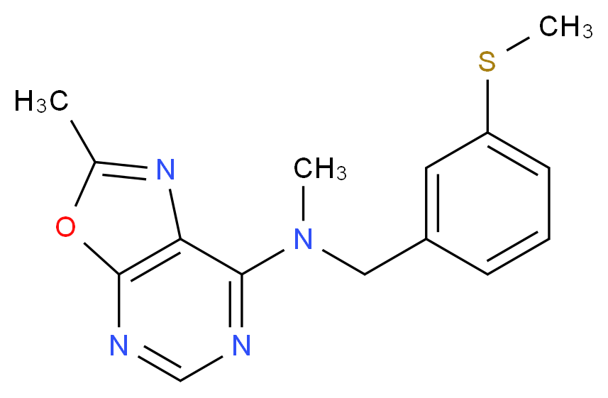 N,2-dimethyl-N-[3-(methylthio)benzyl][1,3]oxazolo[5,4-d]pyrimidin-7-amine_Molecular_structure_CAS_)