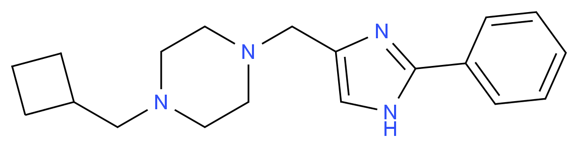 1-(cyclobutylmethyl)-4-[(2-phenyl-1H-imidazol-4-yl)methyl]piperazine_Molecular_structure_CAS_)
