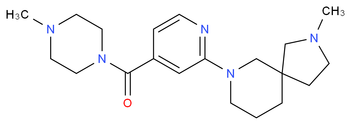 2-methyl-7-{4-[(4-methylpiperazin-1-yl)carbonyl]pyridin-2-yl}-2,7-diazaspiro[4.5]decane_Molecular_structure_CAS_)