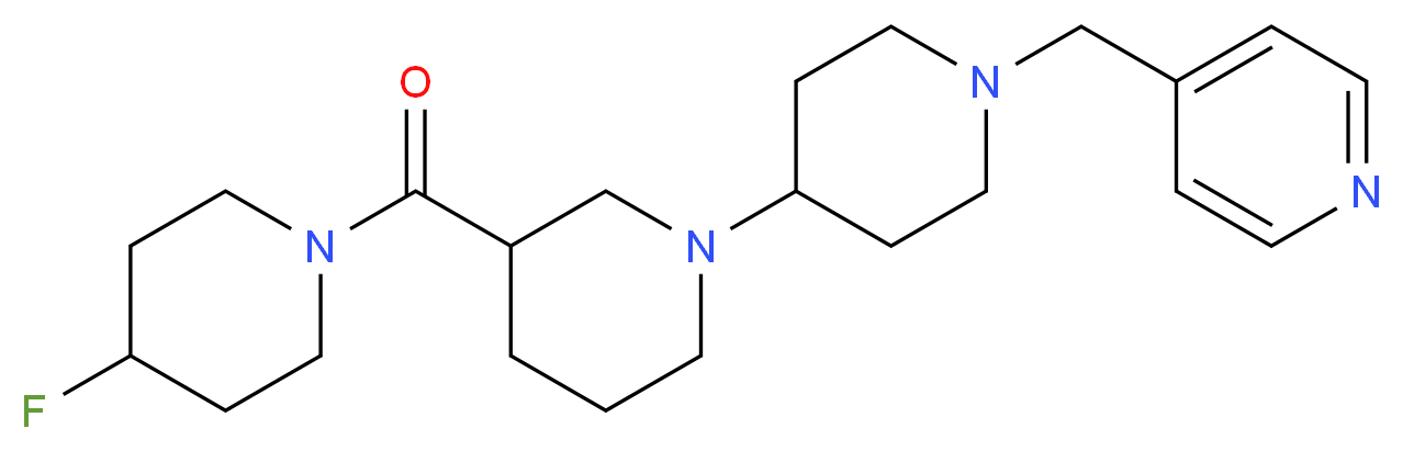 3-[(4-fluoropiperidin-1-yl)carbonyl]-1'-(pyridin-4-ylmethyl)-1,4'-bipiperidine_Molecular_structure_CAS_)