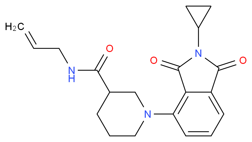 N-allyl-1-(2-cyclopropyl-1,3-dioxo-2,3-dihydro-1H-isoindol-4-yl)-3-piperidinecarboxamide_Molecular_structure_CAS_)