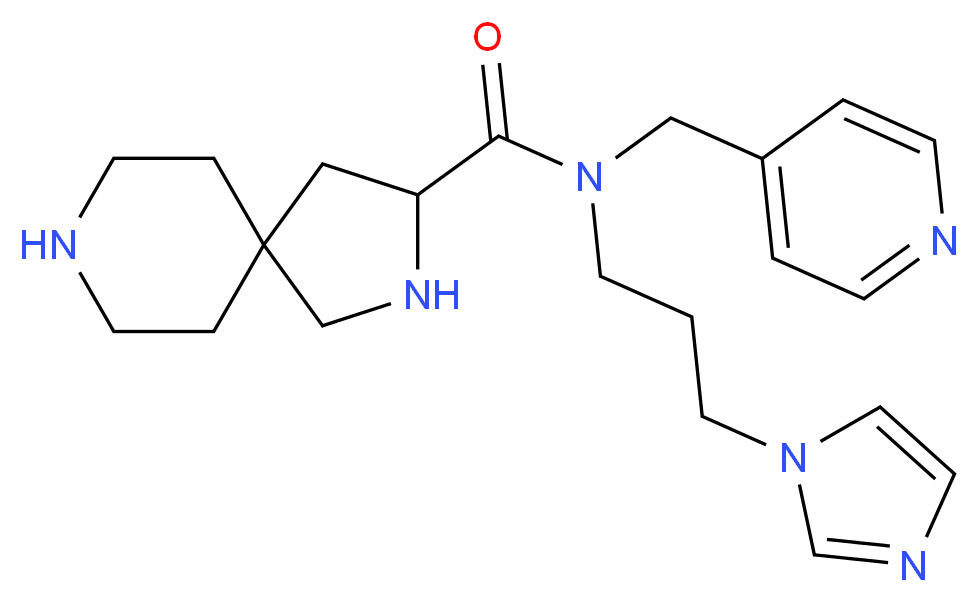 N-[3-(1H-imidazol-1-yl)propyl]-N-(4-pyridinylmethyl)-2,8-diazaspiro[4.5]decane-3-carboxamide_Molecular_structure_CAS_)